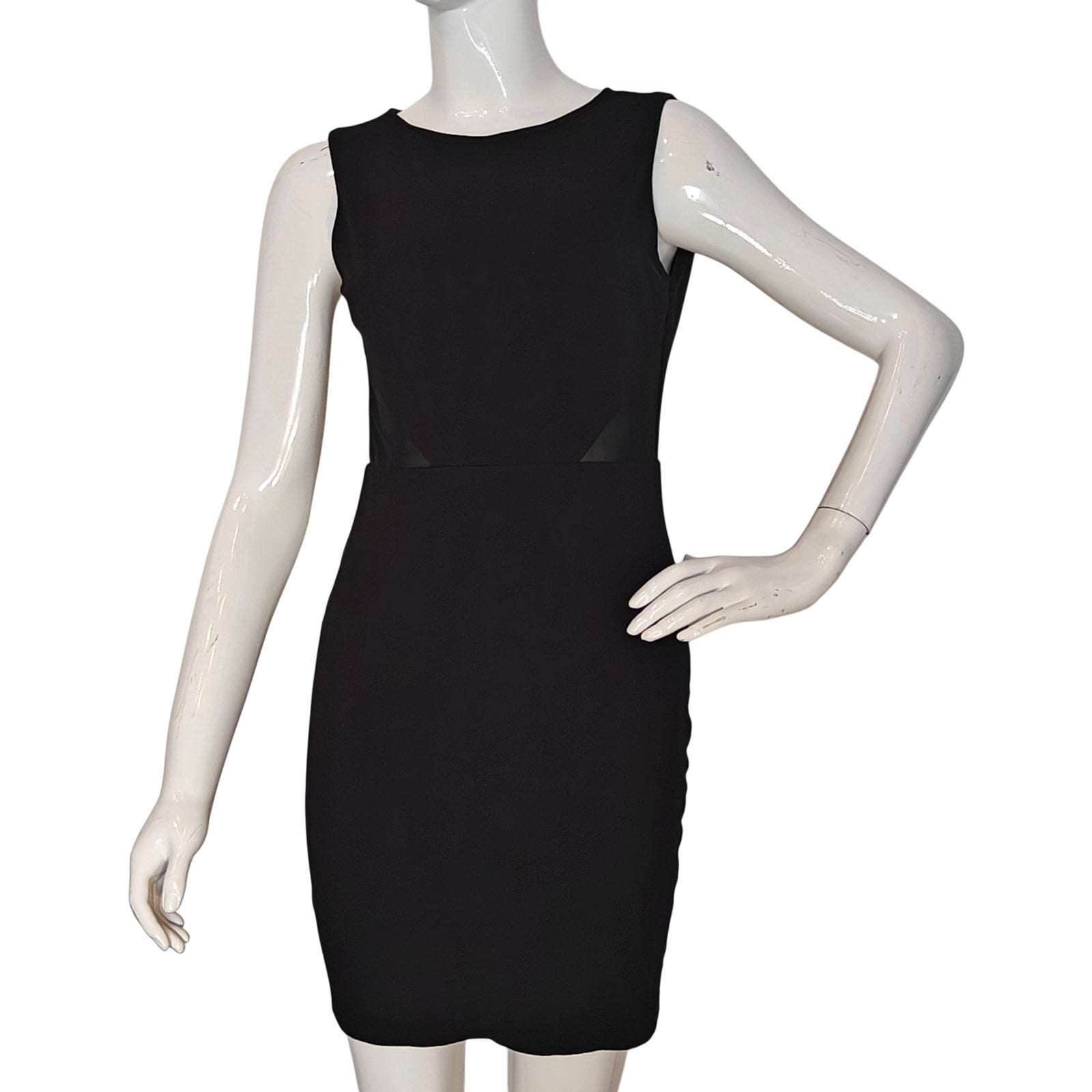 Black Bodycon Mini Dress with Open Back