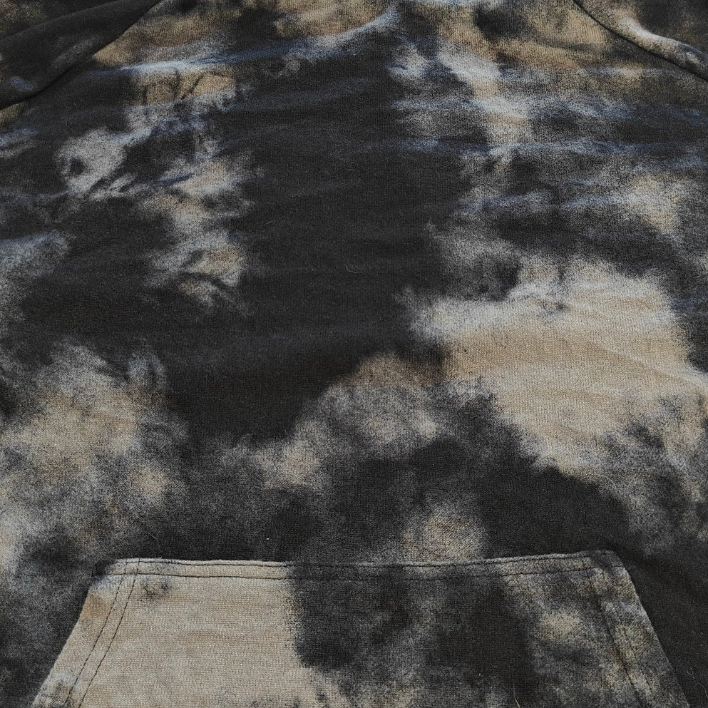 Black and Gray Tie Dye Hoodie