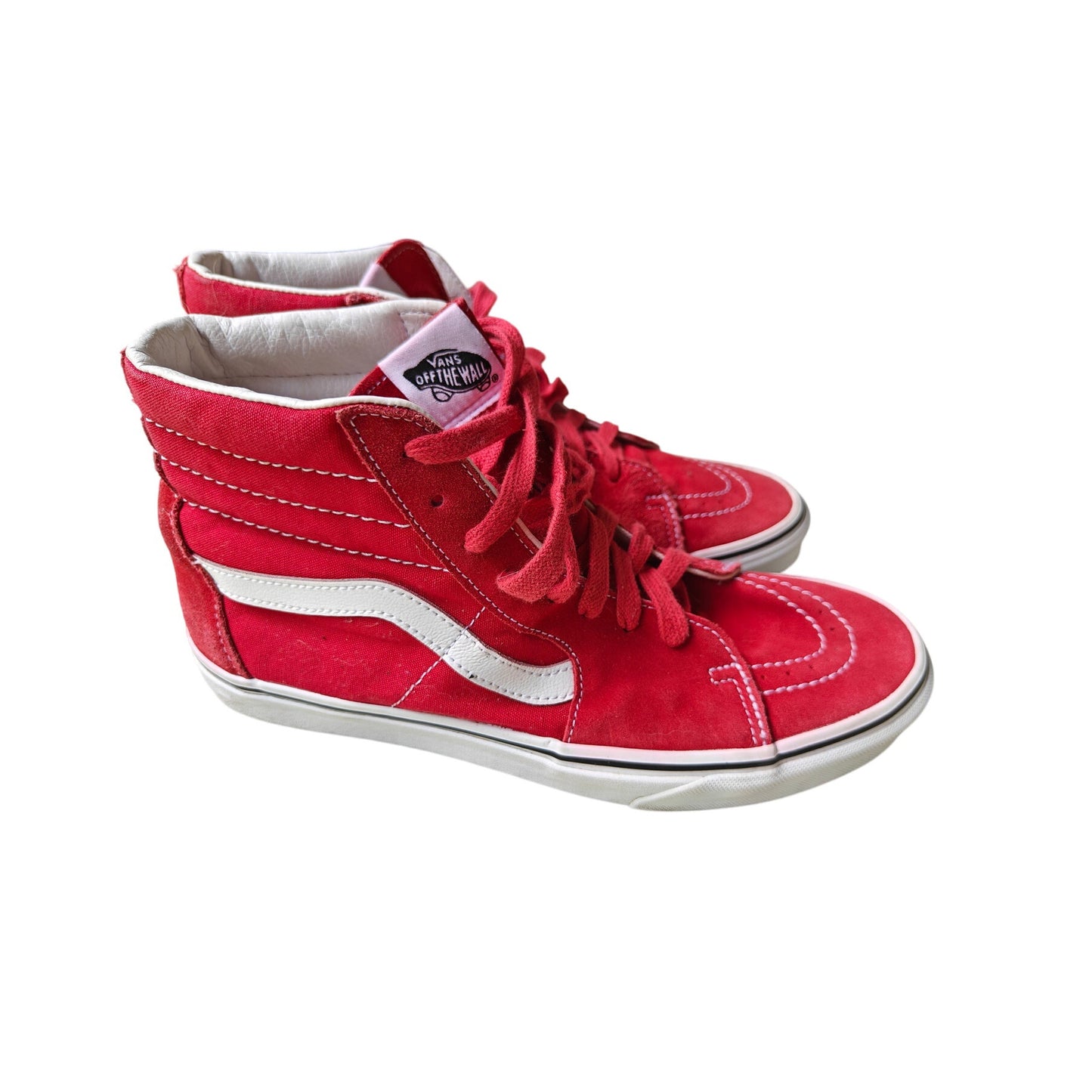 Sk8-Hi Red Suede High Top Skate Sneakers