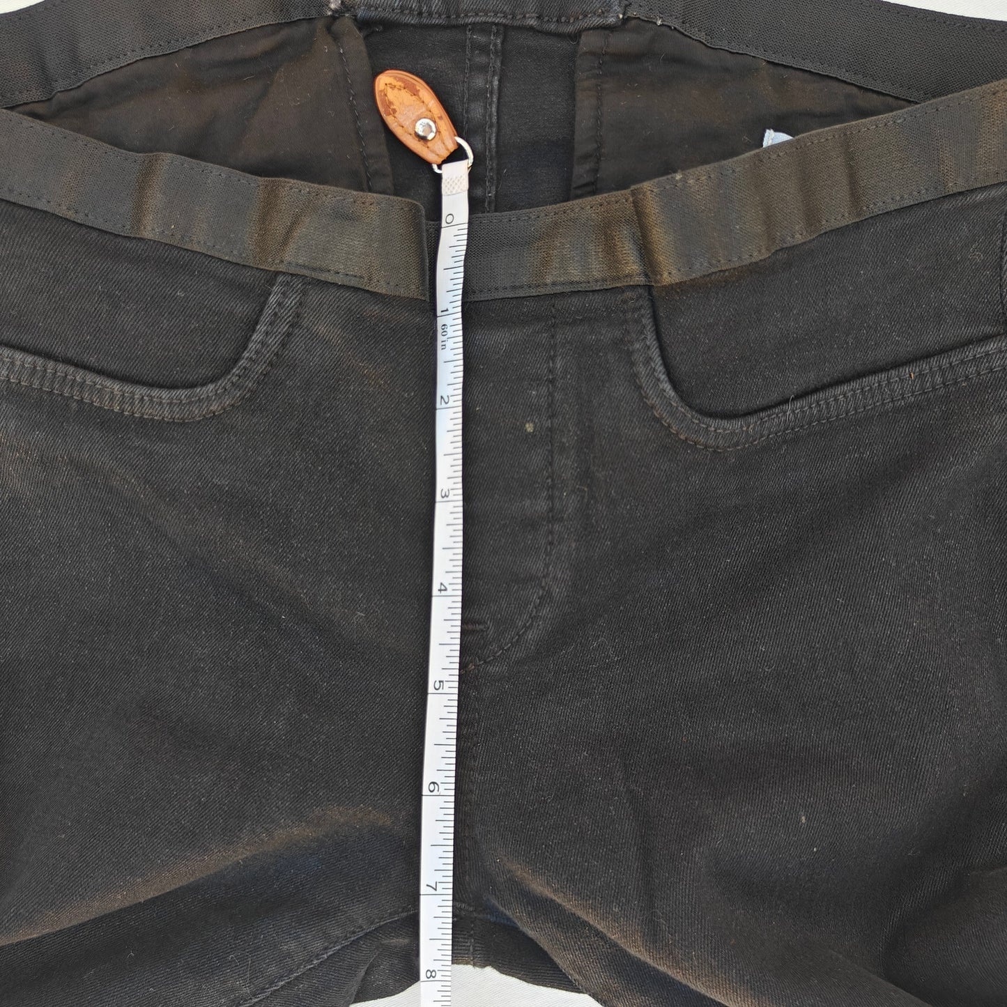 Black Stretch Denim Pull On Skinny Jeans