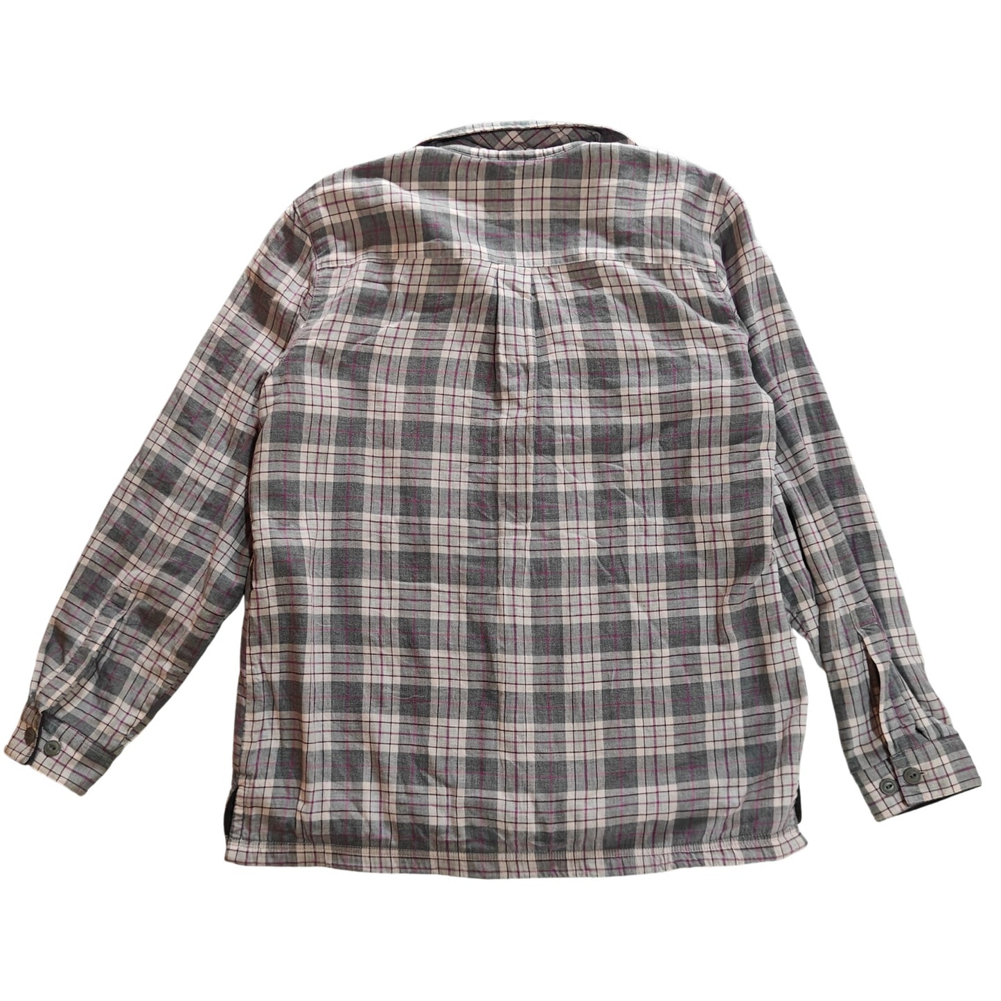 Plaid Fleece Lined Button Up Shirt Jacket