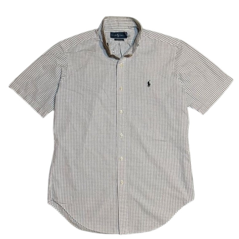 Classic Fit Check Button Down Shirt Short Sleeve Shirt
