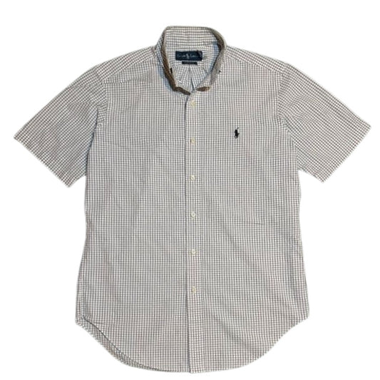 Classic Fit Check Button Down Shirt Short Sleeve Shirt
