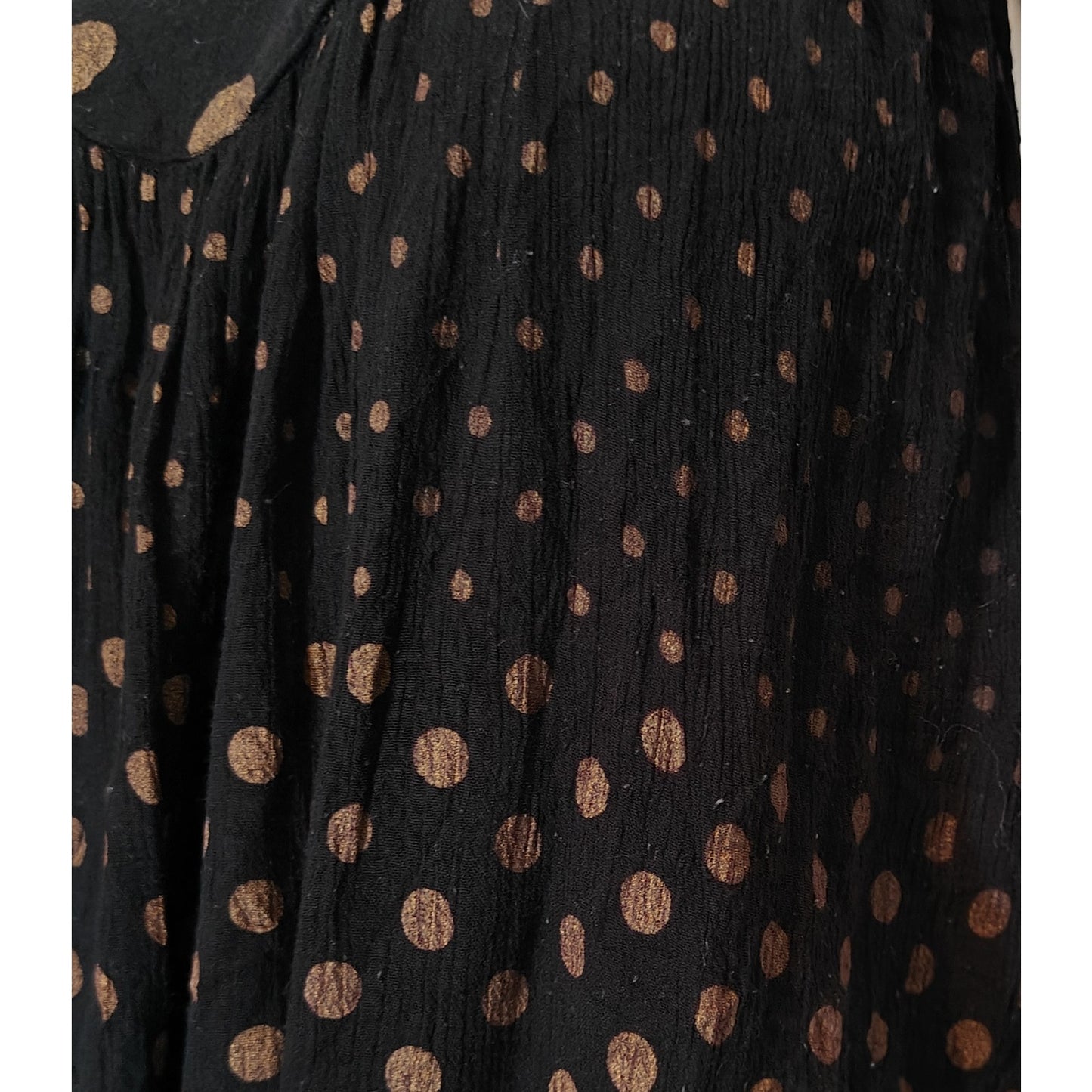 Black and Gold Polka Dot Dress