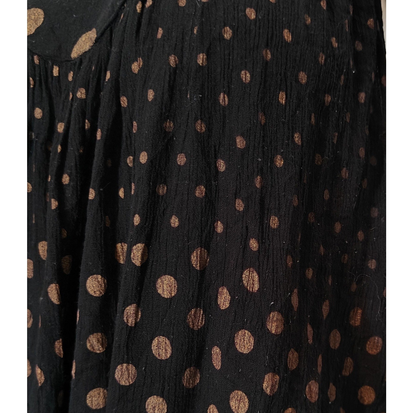 Black and Gold Polka Dot Dress