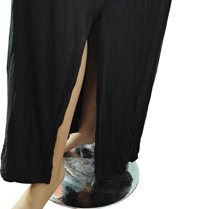 Black Lined Modal Maxi Dress