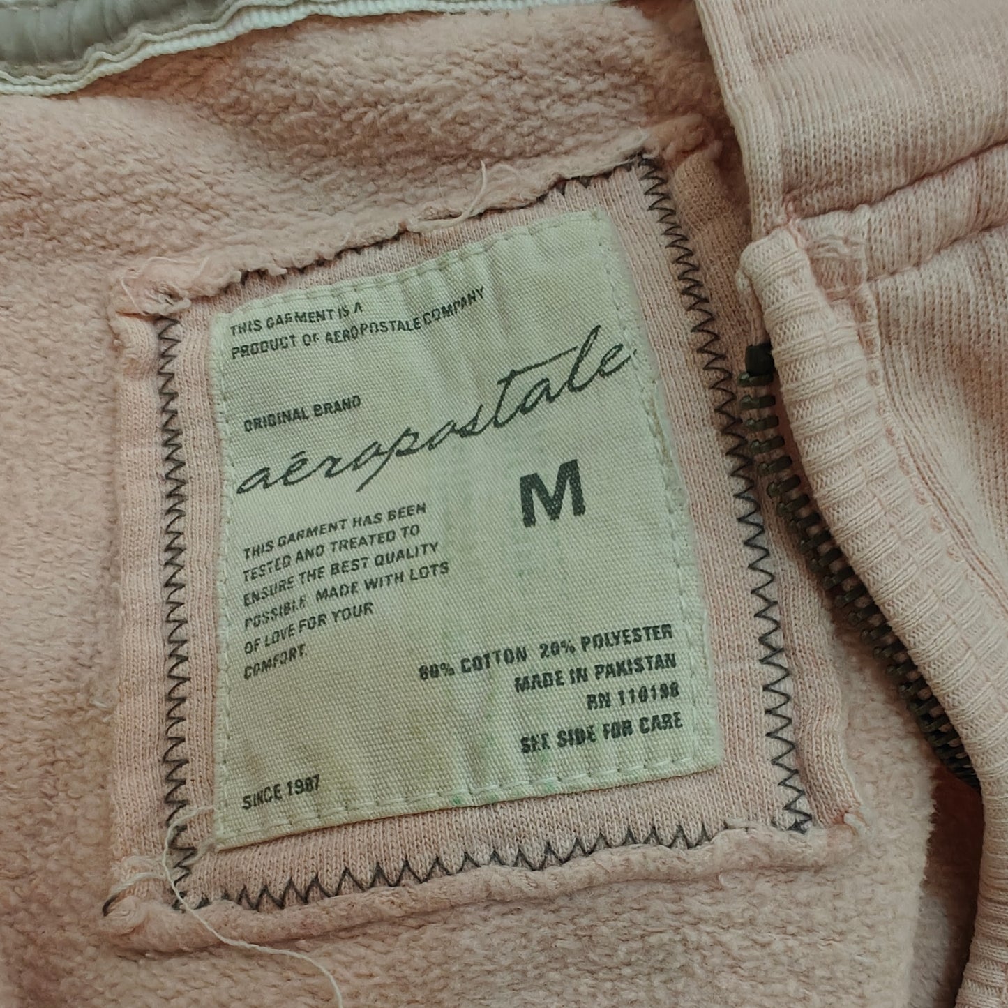 Blush Pink Zip-Up Hoodie