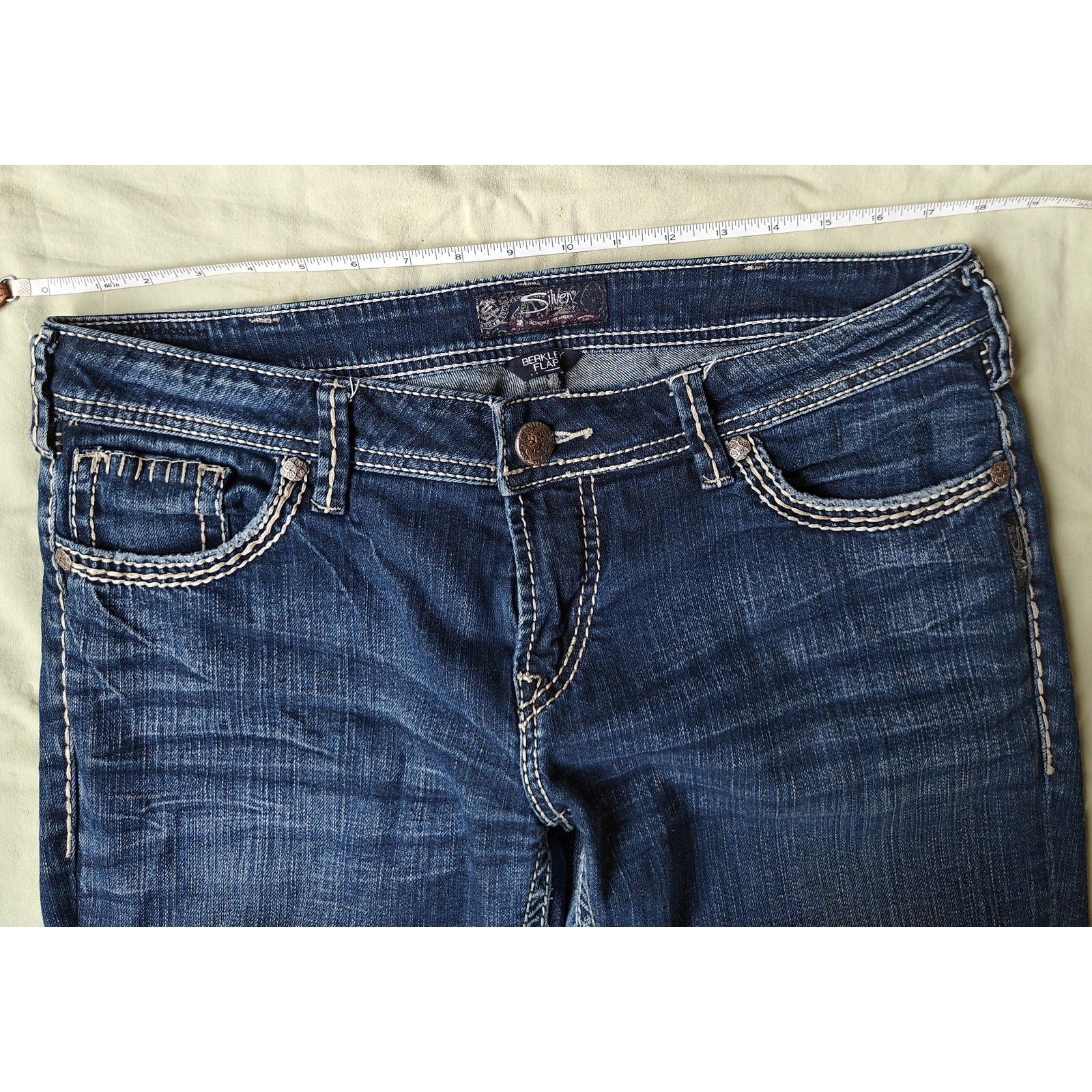 Berkley Flap Dark Wash Bootcut Jeans Size 28