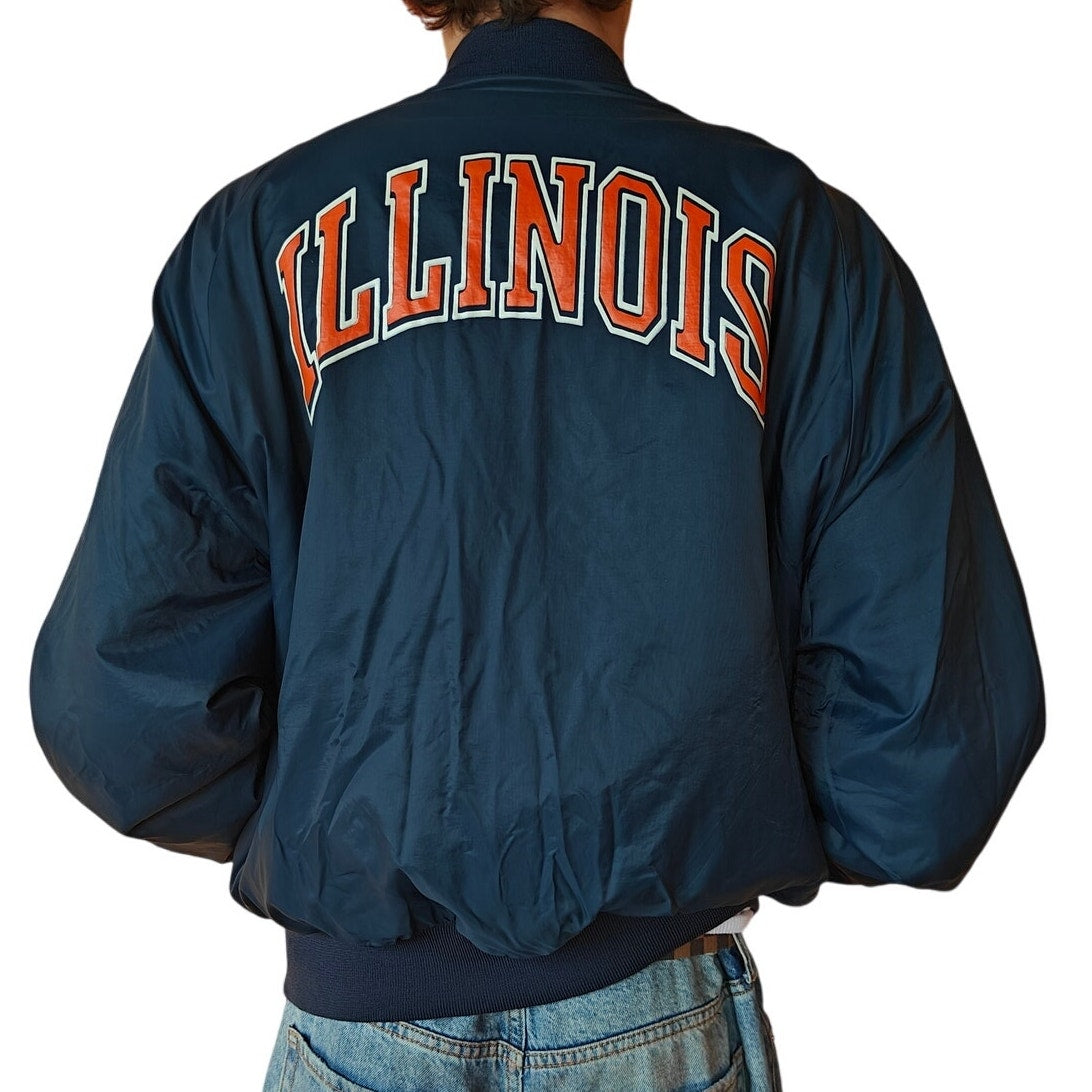 Navy Illinois Bomber Jacket