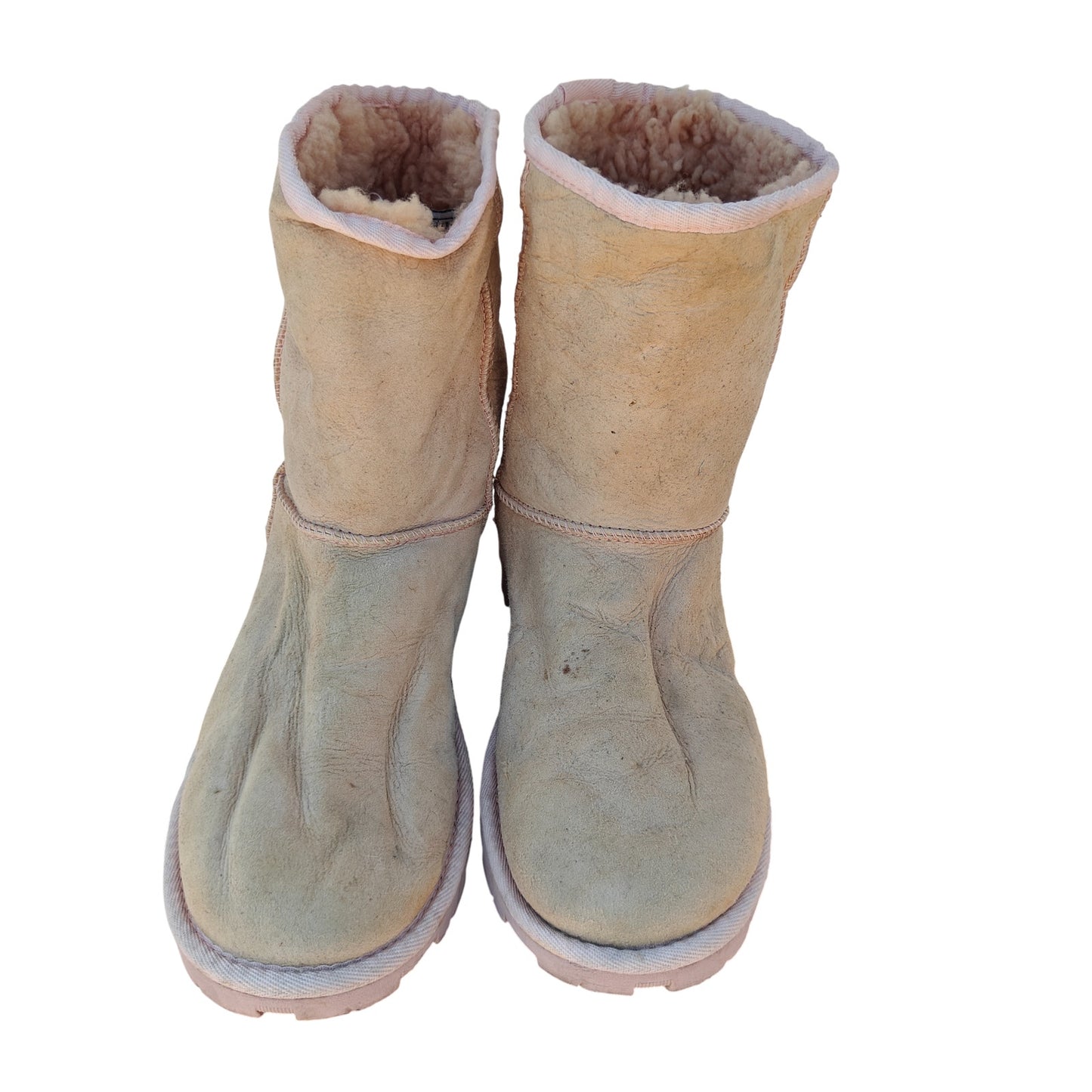 Light Pink Suede Short Boots