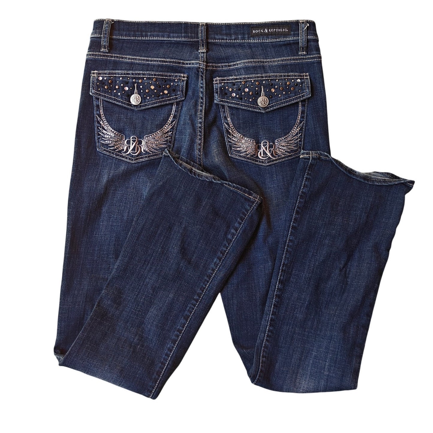 Dark Wash Kasandra Mid Rise Bootcut Jeans