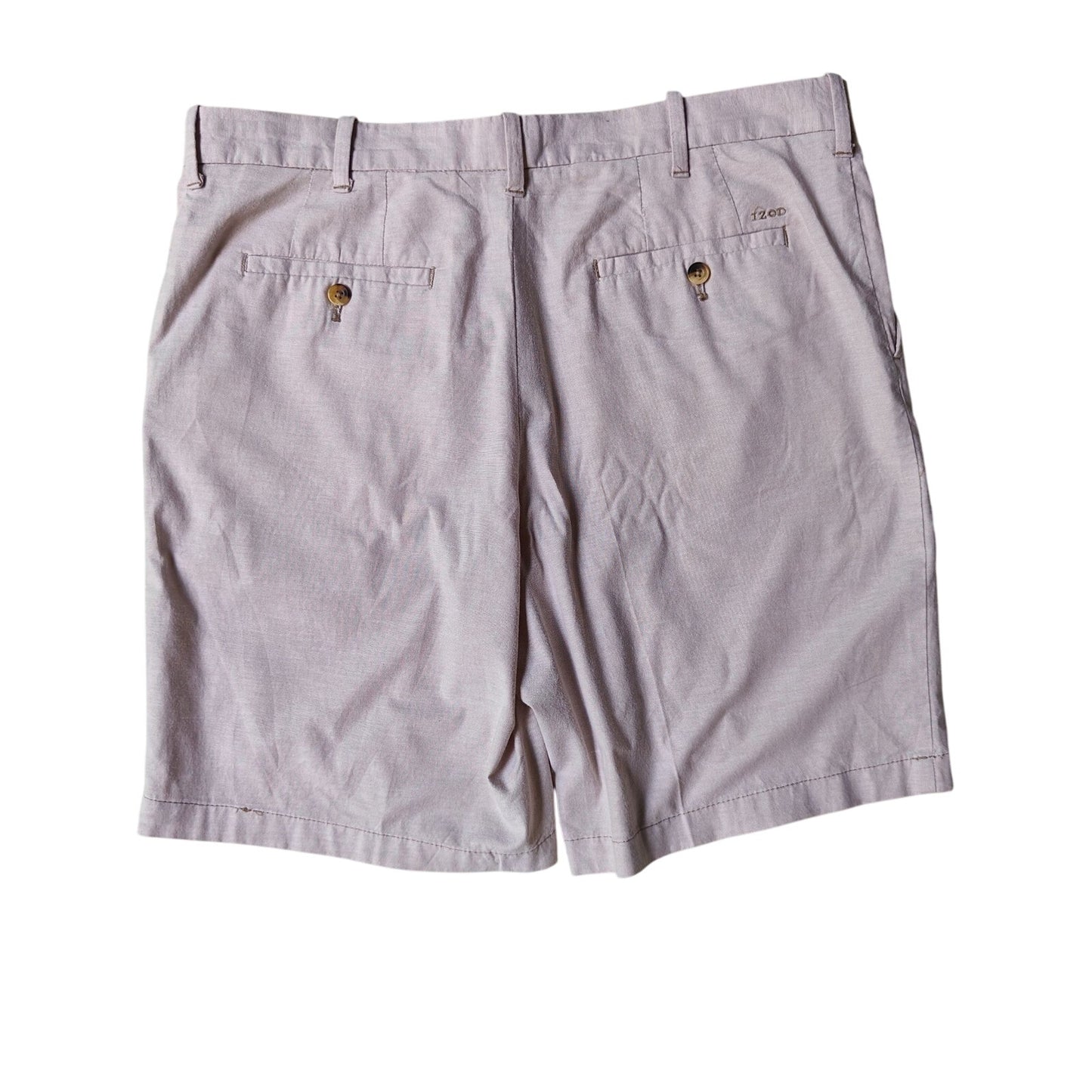 Khaki Linen-Blend Chino Shorts