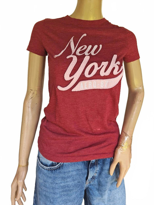 Burgundy New York Graphic T-Shirt