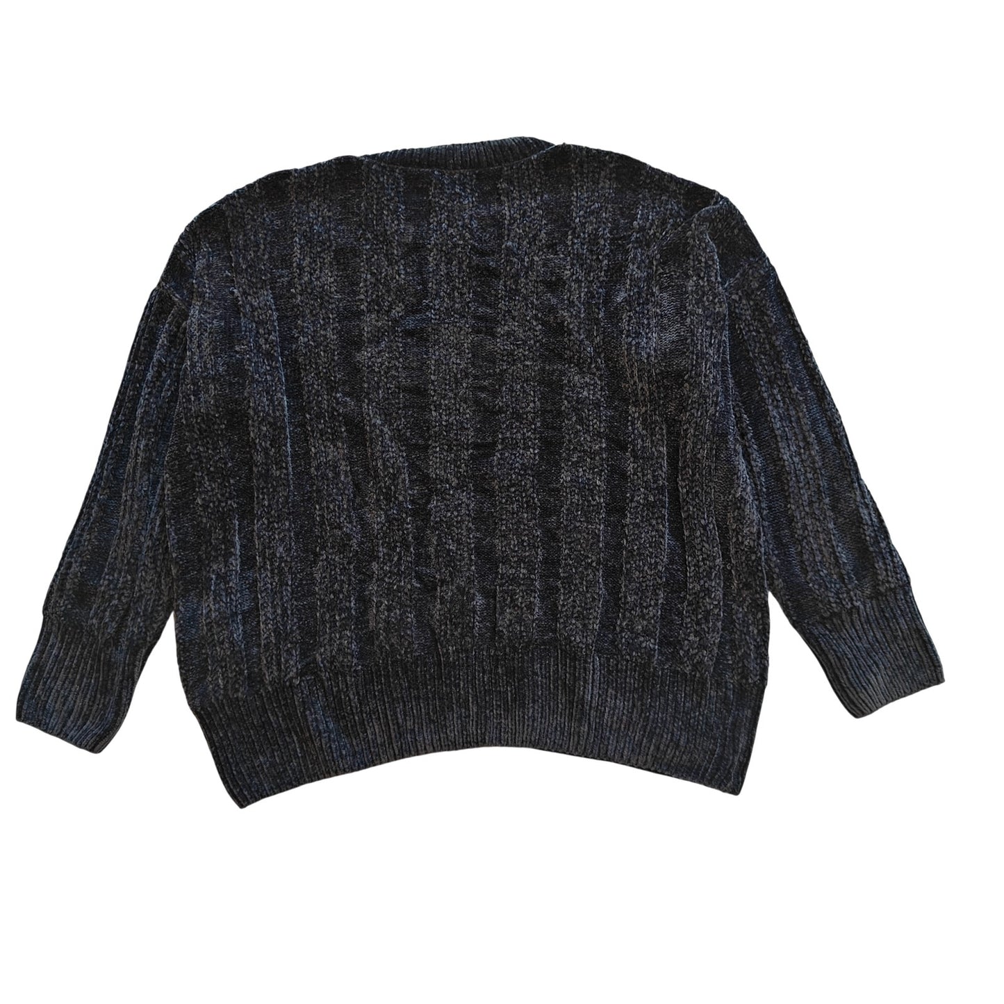 Chunky Knit Textured Crewneck Sweater
