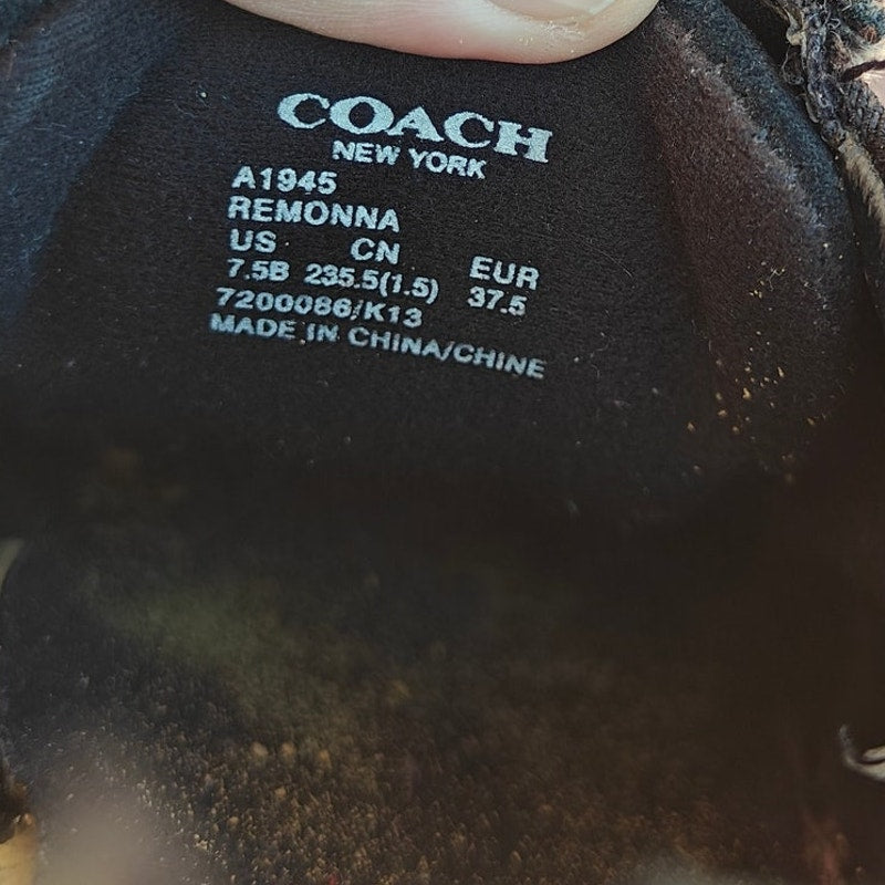 Black and Gray Signature C Sneakers