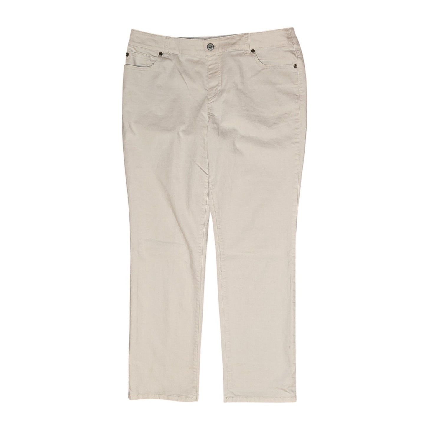 Cream Platinum Denim Slim Leg Jeans