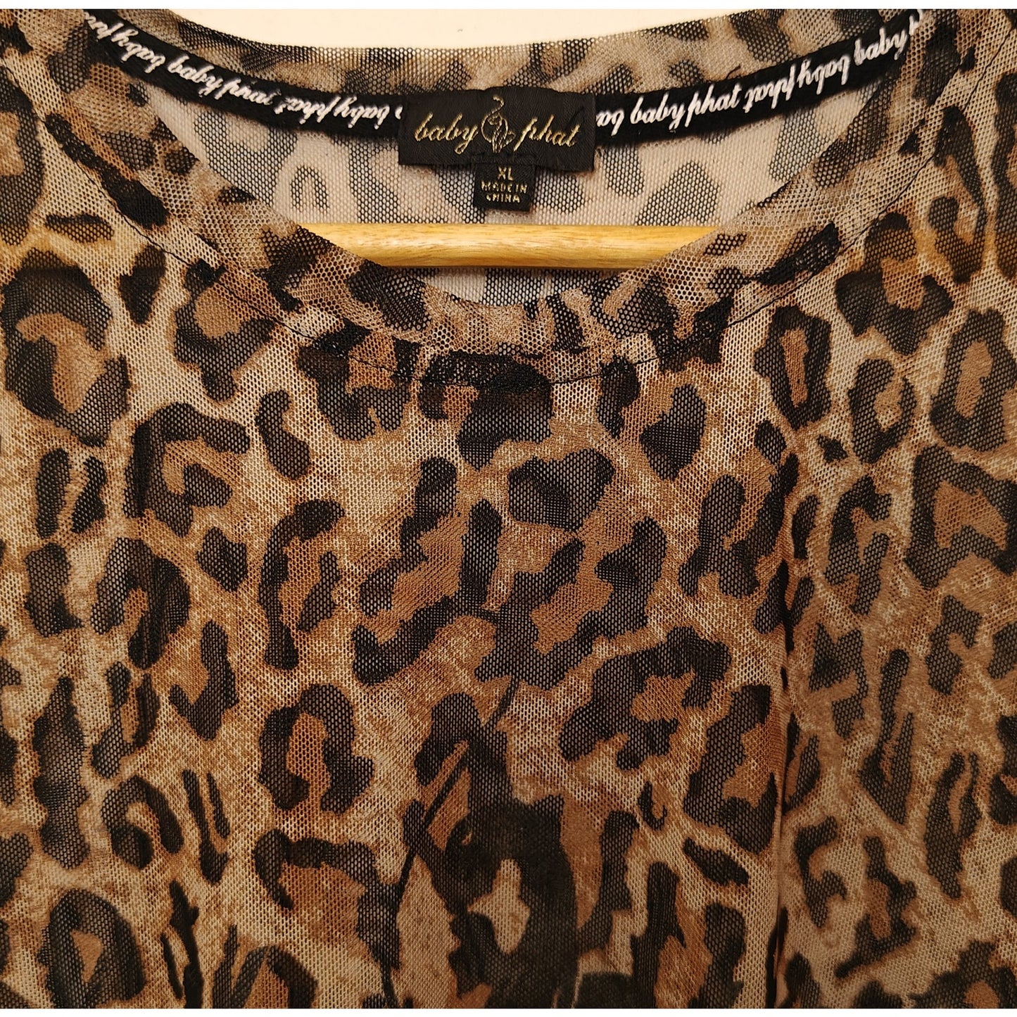 Leopard Mesh Sheer Tee