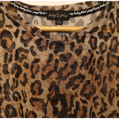 Leopard Mesh Sheer Tee