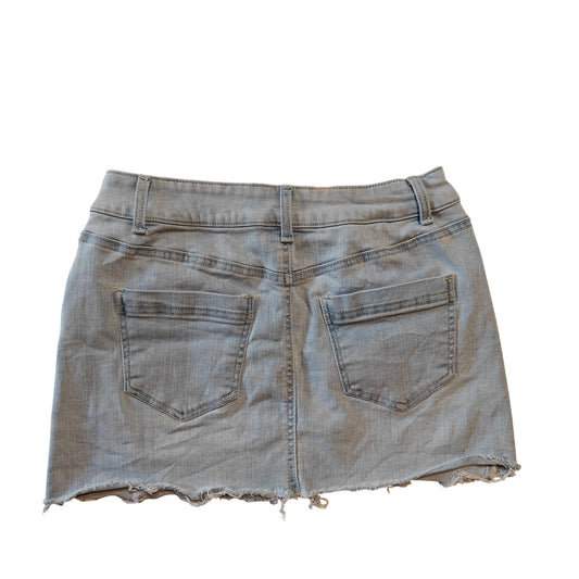 Light Wash Denim Mini Skirt