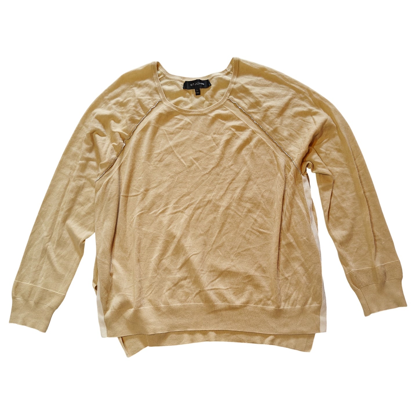 Cream Crewneck Cashmere Sweater