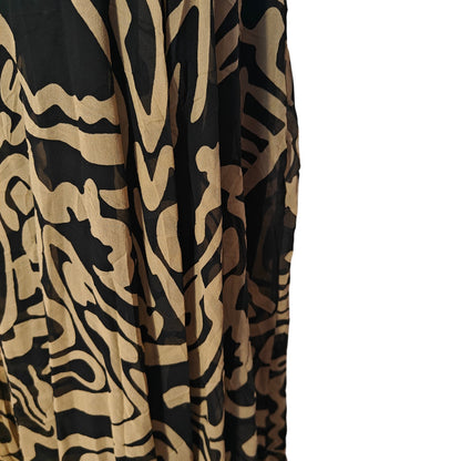 Abstract Print Midi Skirt