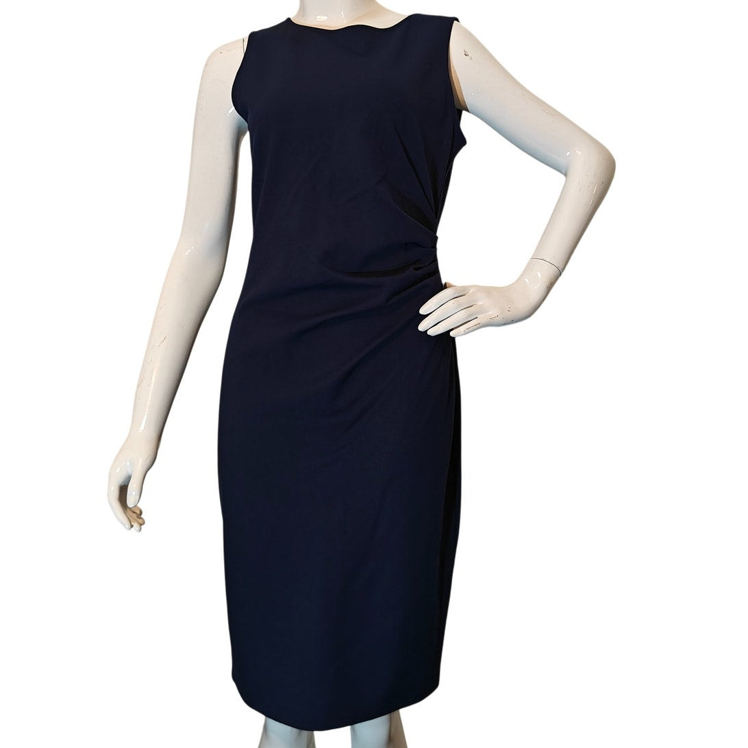 Navy Sleeveless Sheath Dress