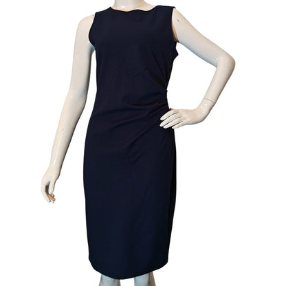 Navy Sleeveless Sheath Dress