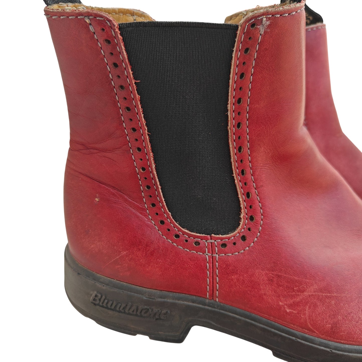 Blundstone Red Leather Chelsea Boots