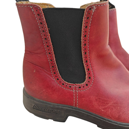 Blundstone Red Leather Chelsea Boots