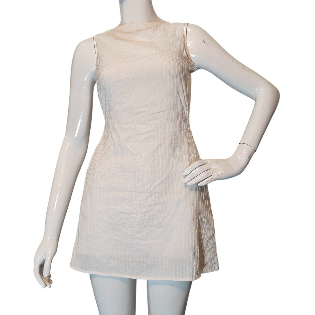 White Open Back Mini Dress
