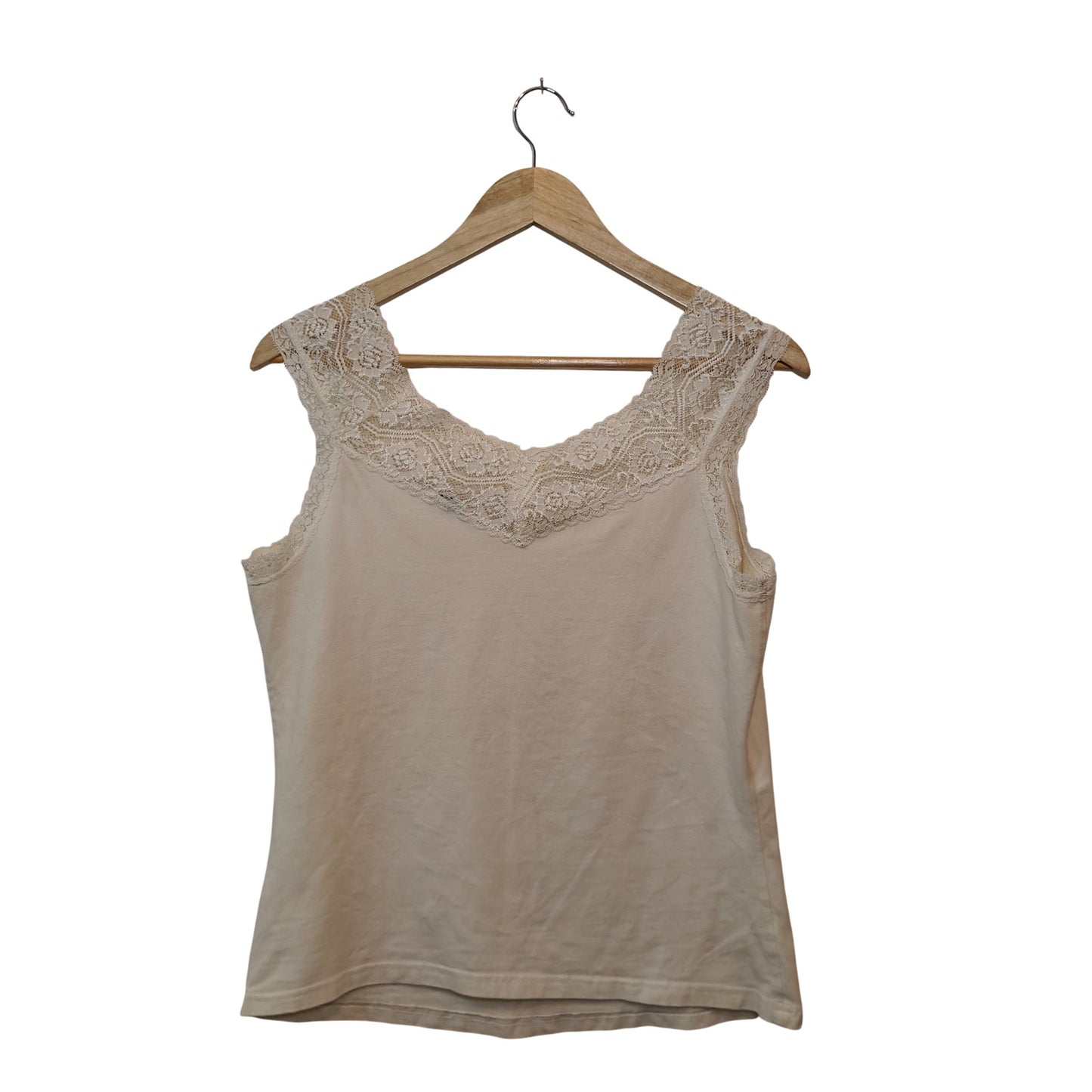 White Lace Trim Top