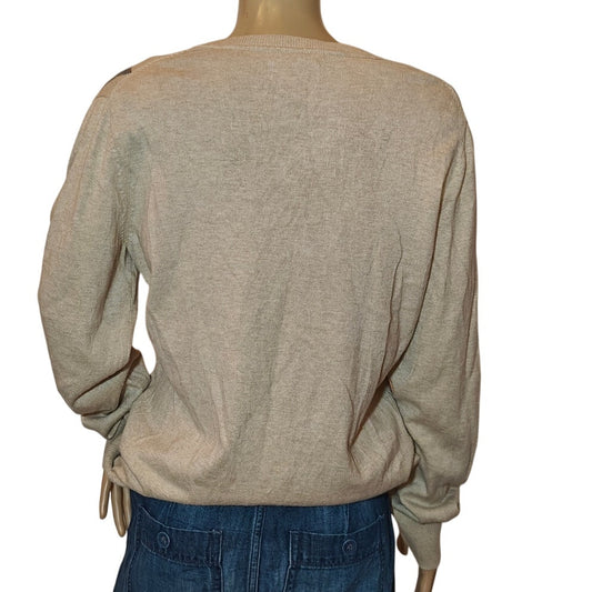 Beige Heritage Collection Argyle Cotton Sweater