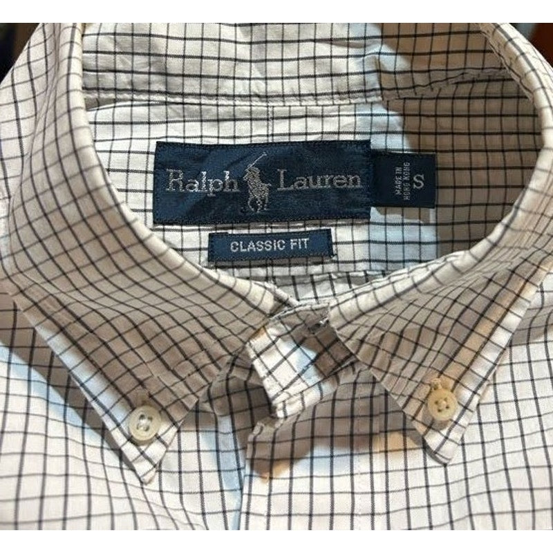 Classic Fit Check Button Down Shirt Short Sleeve Shirt
