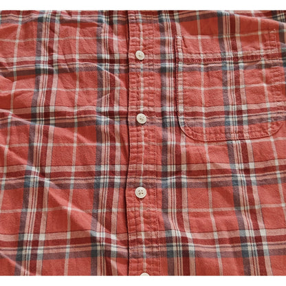 Super Soft Red Plaid Button Down Shirt