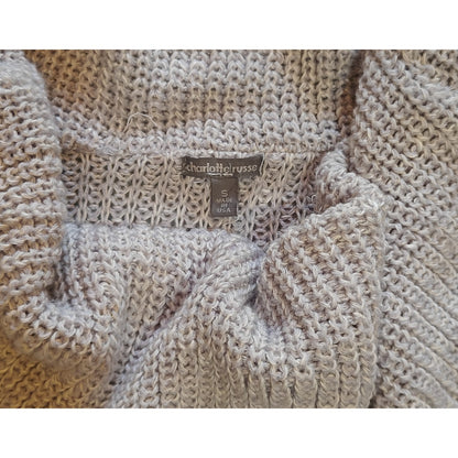 Oatmeal Cowl Neck Knit Tunic Sweater