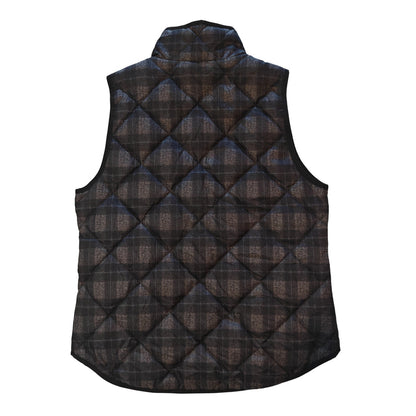 Navy Quilted Plaid Puffer Vest