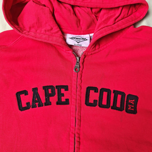 Cape Cod MA Red Zip Up Hoodie