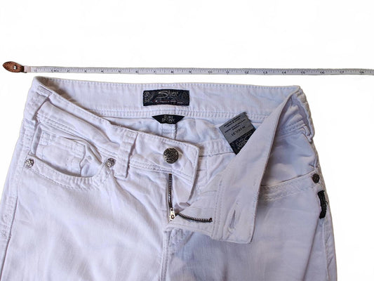 Suki Skinny Jeans in White Size 28x31