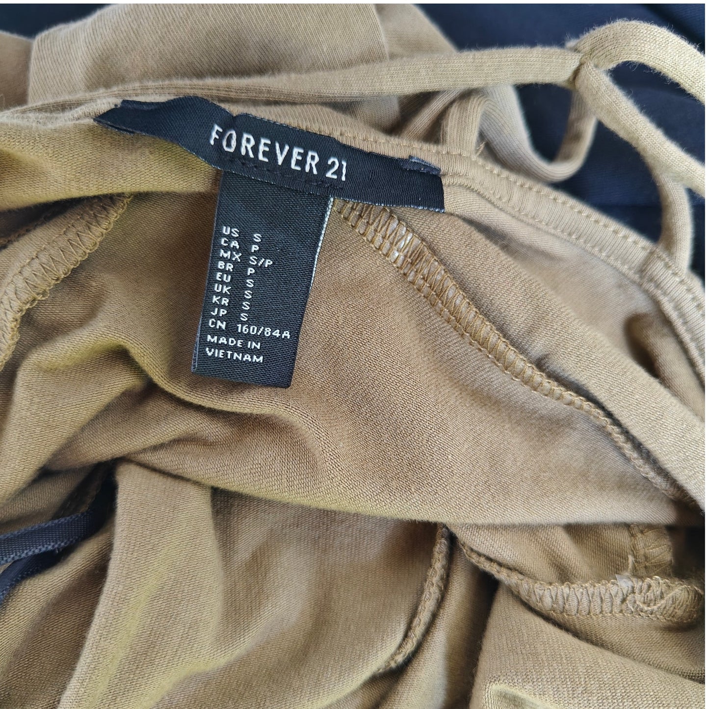 Olive Green Fit & Flare Spaghetti Strap Mini Dress