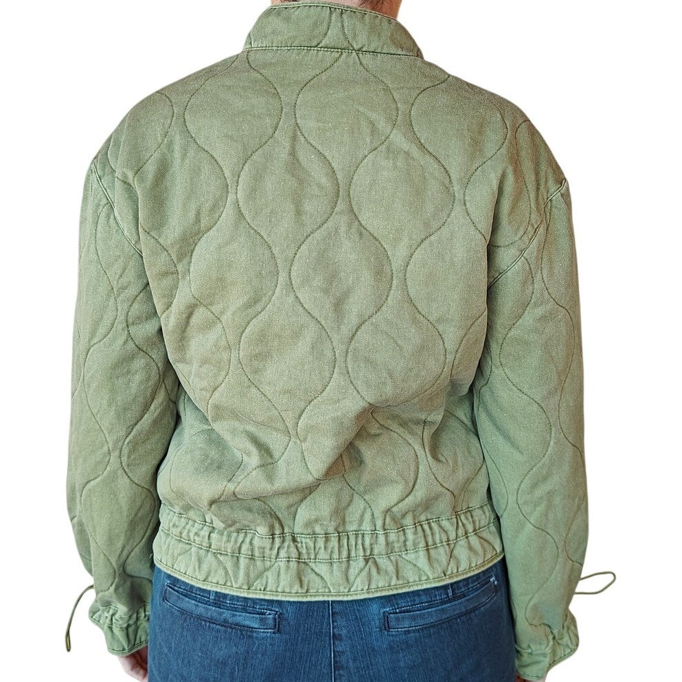 Olive Green Quilted Jacket