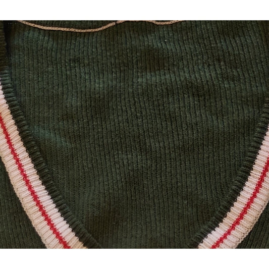 Vintage Green V-Neck Sweater Vest