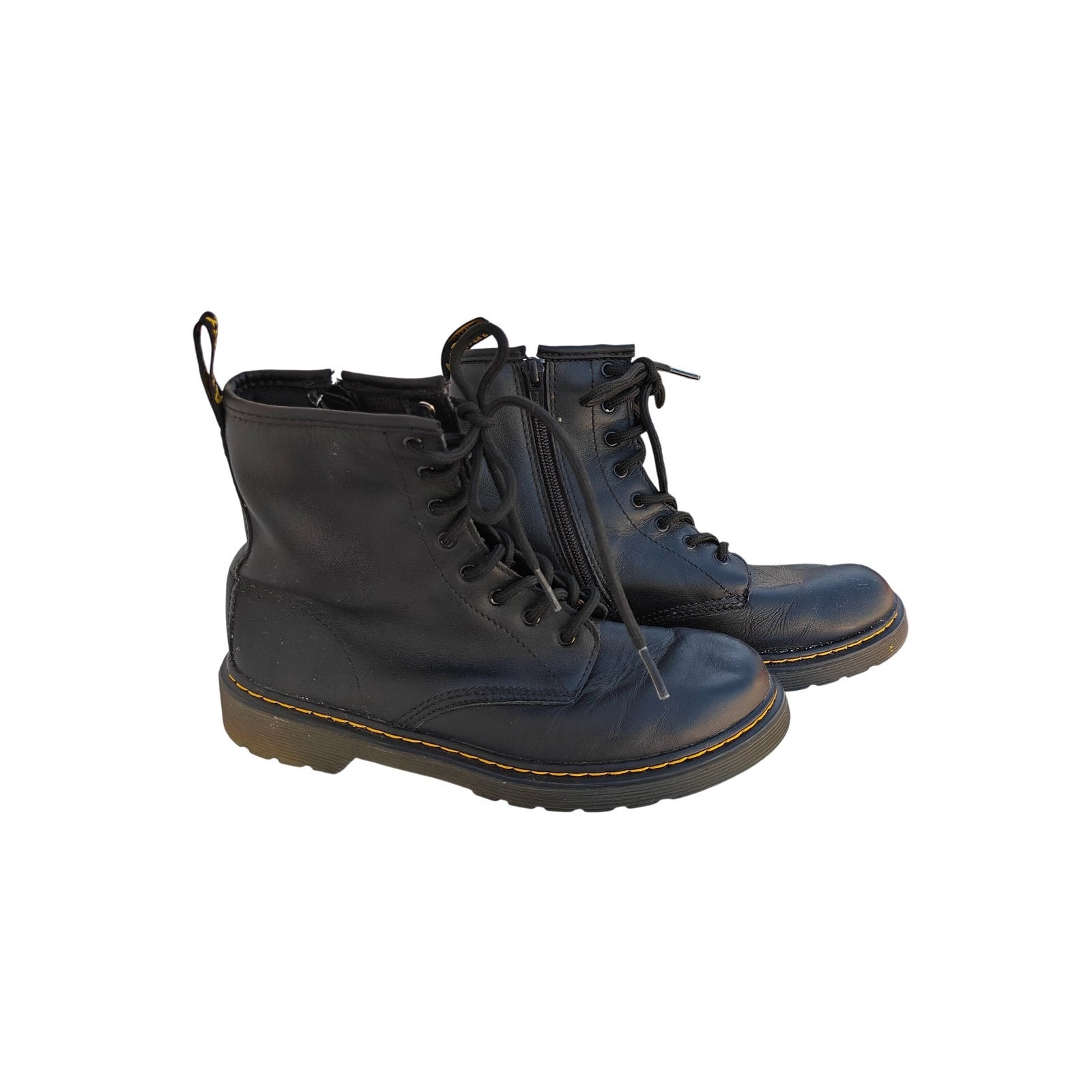 1460 Y Black Leather 8 Eye Boots