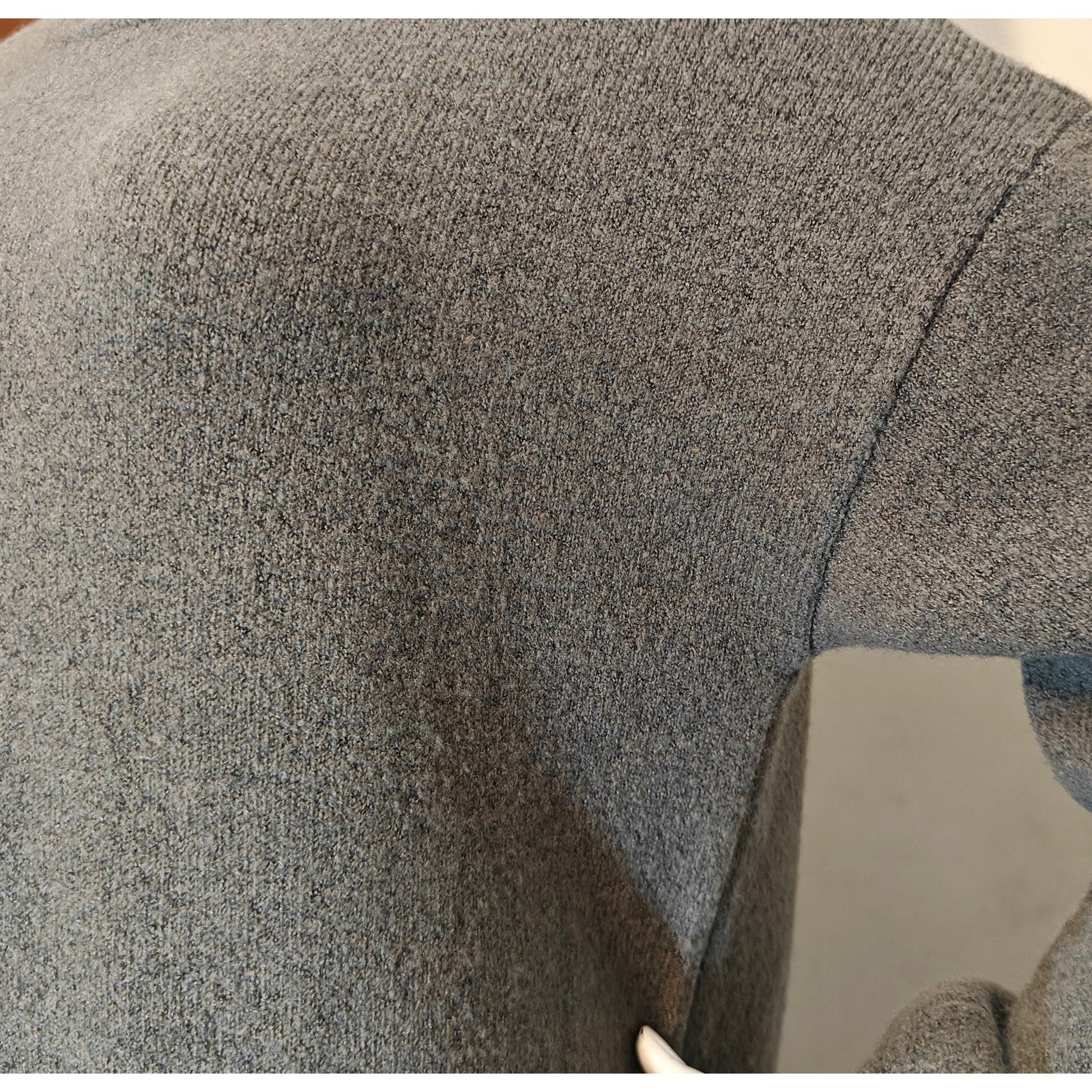 Gray Knit Long-Sleeve Sweater Dress
