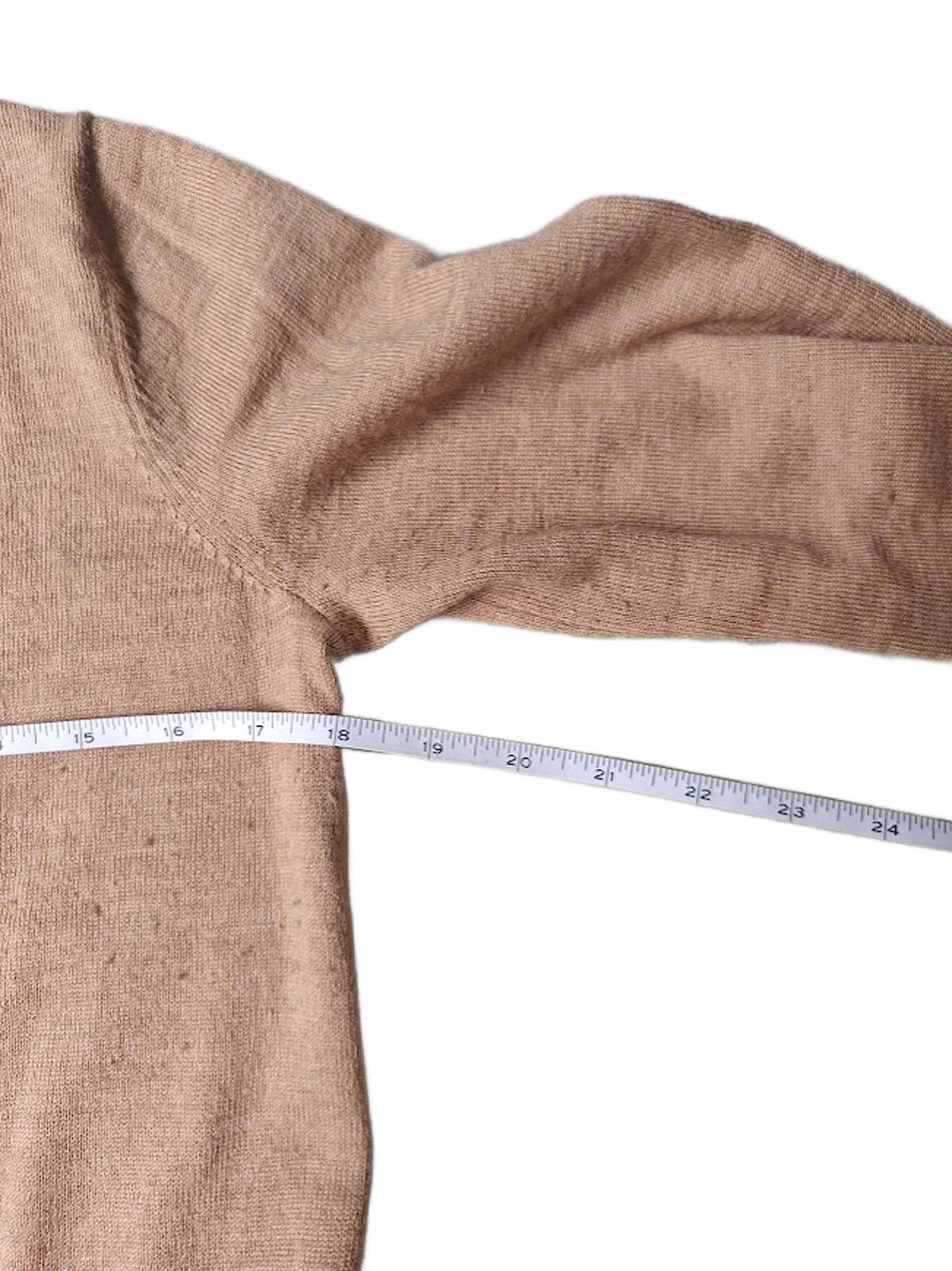 Tan Faux Wrap Wool Blend Sweater