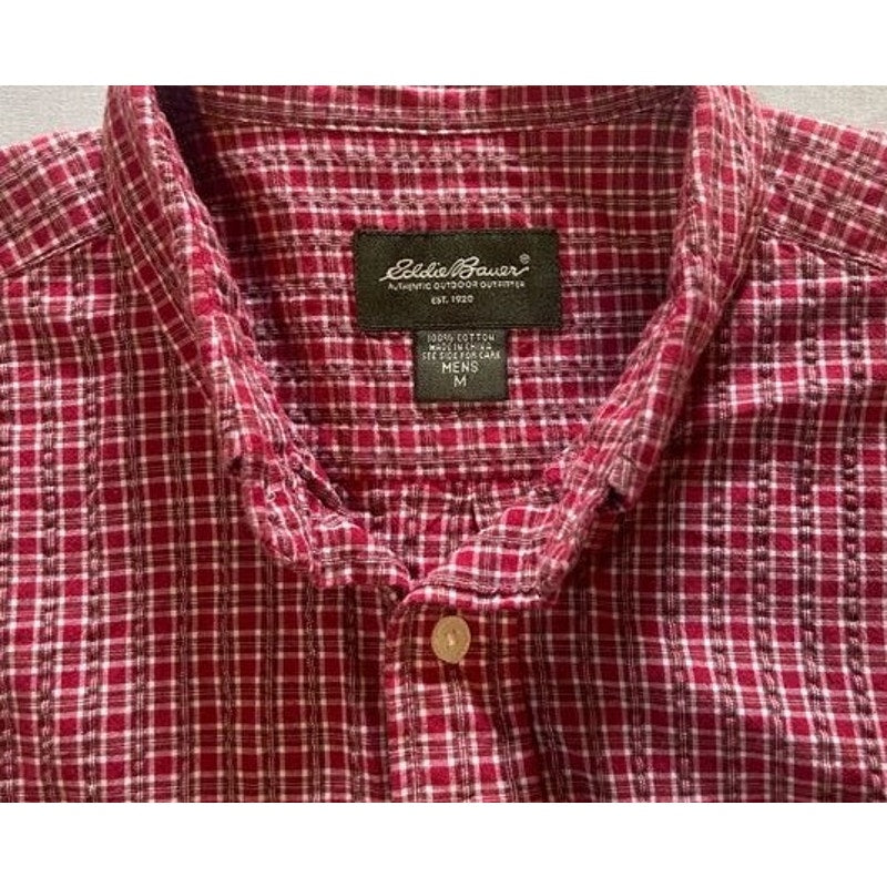 Red Plaid Button Down Shirt
