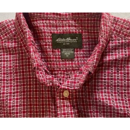 Red Plaid Button Down Shirt
