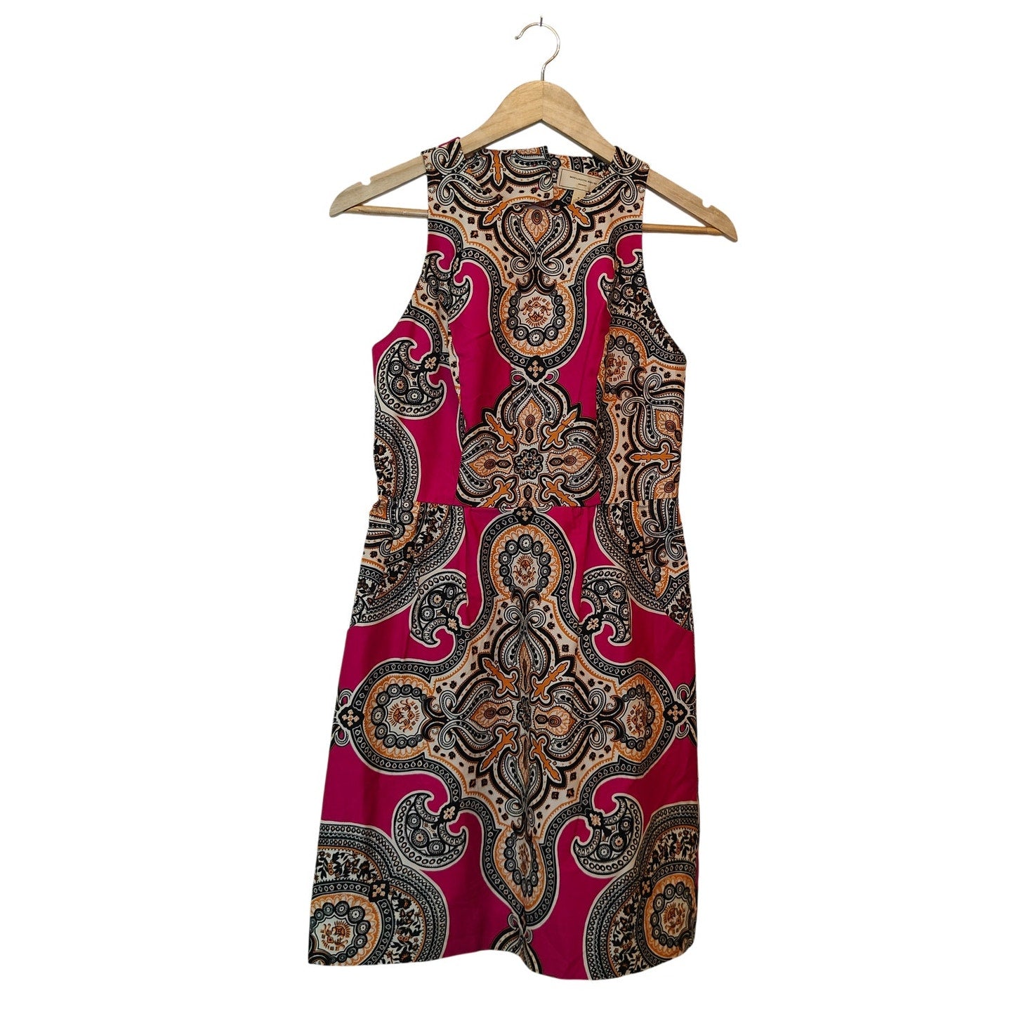 Pink Paisley Open Back Dress