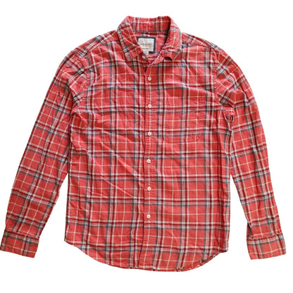 Super Soft Red Plaid Button Down Shirt
