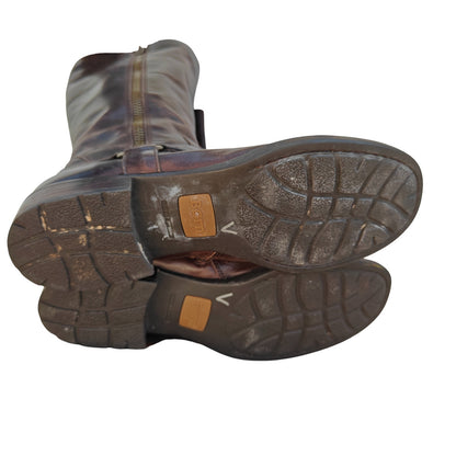 Brown Leather Tall Riding Boots