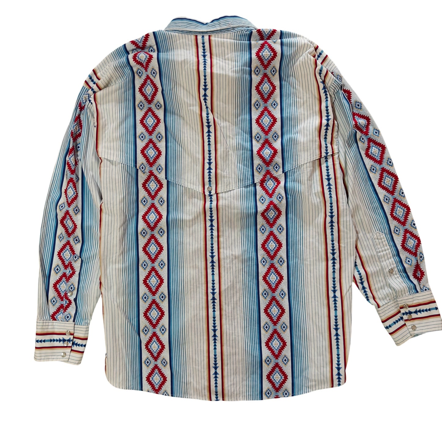 Western Snap Shirt with Aztec Stripe
